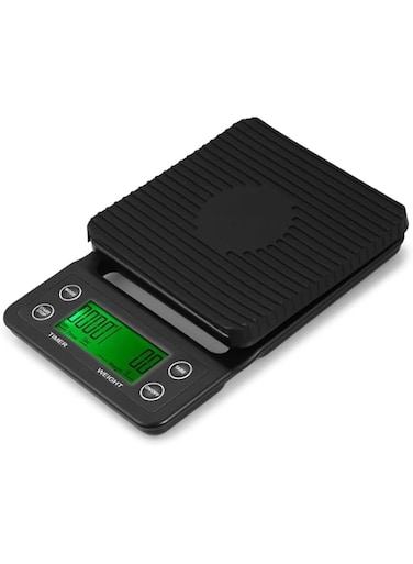 ExactMeasure Touch-Sensitive Digital Kitchen Scale with Backlit Display and Non-Slip, Heat-Resistant Surface for Precision Cooking