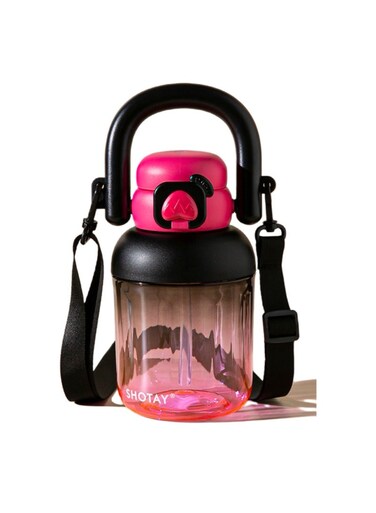Water Bottle 830ml BPA Free Reusable Leak-proof Plastic Water Bottles with Straw and EVA Cup Cover Anti Dust Spout Cover