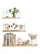 BAOLY 3Pcs Set Floating Shelves, Rustic Wood Wall Shelves for Bedroom, Floating Bookshelf with Metal Brackets, Hanging Shelf Wall Organizers for Living Room, Bedroom, Kitchen, Bathroom, Office