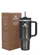 Quencher H2.0 FlowState Vacuum Insulated Tumbler &acirc;&euro;&ldquo; 40 oz Black Stainless Steel Travel Mug with Leakproof Lid &amp; Straw   Double-Walled Insulation Keeps Drinks Hot for 7 Hours &amp; Cold for 24 Hours   Durable, Portable &amp; Ideal for Coffee, Water, Smoothies &amp; On-the-Go Hydration