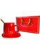 Electric Ceramic Coffee Cup And Mug Warmer With USB Port Connect Saucer And Heater 18W Red
