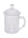 Tea Cup With Cover Clear 8x15.5cm