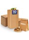 Packing SNH SOS Paper Bag No 6 Small, Party Bags Lunch Flat Bottom Grocery Bags Kraft Treat Bags - 50 Pieces