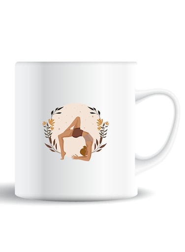 Premium Quality Two Sided Printed Coffee Mug Tea Cup Yoga Posture For Home Office, Kids Men Women