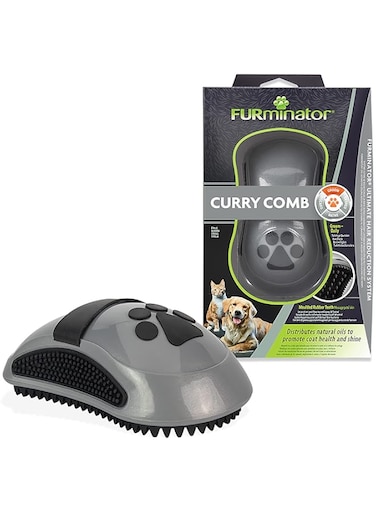FURminator Curry Comb for Cats and Dogs