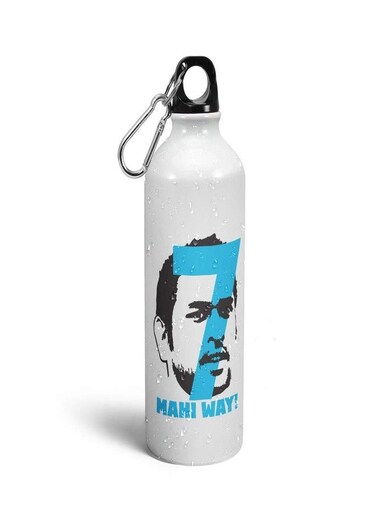 MS Dhoni Sipper Water Bottle   Cricket Captain Bottle   Mahi Best Indian Cricketer   Printed for Fans, Gym, Sports   600ml