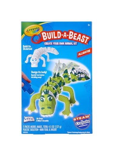 Crayola Build A Beast Gator, Model Magic Craft Kit, Steam/Stem Learning Toys, Gift For Kids, 5, 6, 7, 8