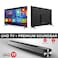 43 Inch Edgeless Full HD Android 14 Smart TV with Bluetooth, 60Hz, HDMI, USB Paired with 2.0 Channel 30W Soundbar, Bluetooth, USB, FM Radio - LT-43N5105+SOUNDBAR