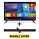 43 Inch Edgeless Full HD Android 14 Smart TV with Bluetooth, 60Hz, HDMI, USB Paired with 2.0 Channel 30W Soundbar, Bluetooth, USB, FM Radio - LT-43N5105+SOUNDBAR