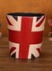 CHIC Vintage Leather Trash Can, Retro Trash Can, PU Leather Waste Basket, Waste Can Wastebin Dustbin Garbage Bin for Bathroom Bedroom Office