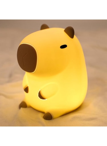 Capybara Night Light, LED Cute Silicone Squishy Animal Lamp, Dimmable Nursery Nightlight, Rechargeable Bedside Touch Lamp for Breastfeeding Toddler Baby Kids Kawaii Gifts Room Decor