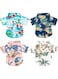 TOMVAES 4 Pieces Dog Shirt, Soft dog shirtes for Small and Medium Dogs, Cats, Lightweight, Breathable, and Comfortable with 4 Stylish Designs, Washable, Durable, and Ideal for Daily Wear