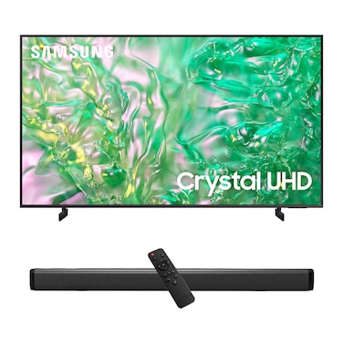 Samsung 85-Inch Crystal UHD DU8000 4K Smart Tv HDR 10+, Dynamic Crystal Color, AirSlim Design With 2.0 Channel Soundbar 30W, HDMI ARC, Bluetooth, USB, MP3, FM Station