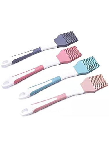 JUEZHINA Hosehold Baking Tool With High Temperature Resistant Integral Silicon Brush For Stirring Rolled Sugar Cake Cream (Multicolors) (Green)