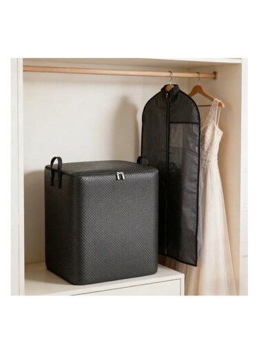 storage, foldable clothing storage box, used for organizing bedrooms, wardrobes, clothes, and quilts, storage container with lid and handle