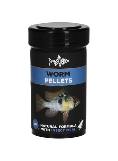FishScience Tropical Fish Worm Pellets Fish Food - 55G