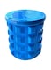 Dubai Gallery Silicone Ice Cube Maker Mould Bucket With Lid Blue 131X131X146Millimeter
