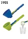 No Residue Funnel Measuring Spoon Set, Anti-Spill, Portable, Adjustable for Milk Powder (Green+Blue)