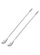 2 Pcs 12 Inches Spoon, Long Handle Mixing Stirrers for Drink, Stainless Steel Spoon, Silver