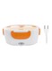 Electric Heating Lunch Box Orange/White 0.6Liters