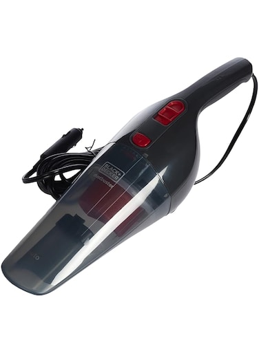 Black &amp; Decker 12V DC Auto Dustbuster Handheld Car Vacuum with 6 Pieces Accessories for Car, Red/Grey - NV1210AV, 2 Years Warranty