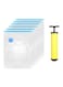 Vacuum Reusable Sealer Storage Bag Set With Suction Pump Clear/Blue/Yellow 50x70cm