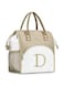 LOKASS Initial Lunch Box for Women Large Lunch Bag, Insulated Cooler Tote Bag for Work/Picnic, Personalized Mother's Day Gift for Mom/Nurse/Teacher-D