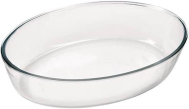 Small Oval Glass Roaster 2.4L Durable Heat-Resistant Borosilicate Bakeware Dish   Transparent Oven-Safe Roasting &amp; Baking Tray   Microwave, Freezer &amp; Dishwasher Safe