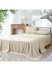 4 Piece 60% Rayon Derived from Bamboo 40% Polyester Cooling Queen Size Bedding Sheet Set, Luxury Silky Soft Breathable for Hot Sleeper, Includes 1 Fitted Sheet (150cm x 200cm) with 40 cm deep pocket,1 Flat Sheet (230cm x 260cm) and 2 Standard Pillowcases (50cm x 75cm), Natural Beige