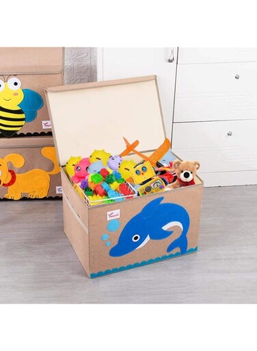 DAYONG Kids Toy Storage Box,Foldable Kids Toy Chest with Lid and Handles for Nursery,Playroom,Home Organization, 53cm*36cm*36cm