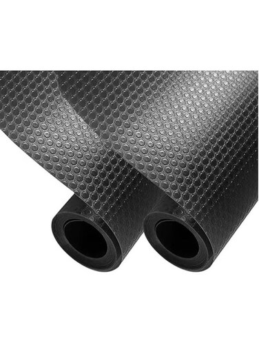Liner for Kitchen (2 Rolls (45 x 150cm) Non-Adhesive Drawer Mats, Non-Slip Food Grade EVA Drawer Liner, Stain-Proof Liner for Shelf, Refrigerator, Cupboard, and Desk ( Transparent Black )