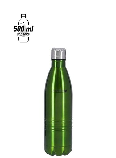 Stainless Steel Vacuum Bottle Green/Silver 500ml