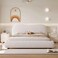 Cozy Cocoon Upholstered Premium Queen Size Bed (160 X 190 CM) Off White Color