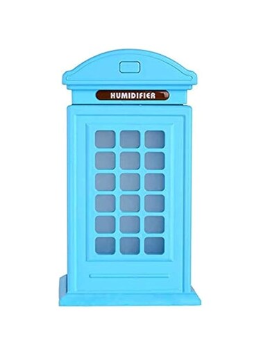 OEM Telephone Booth Room Desk Ultrasonic Cool Mist Humidifier with Colorful Light Blue
