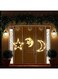 LED Moon and Stars String Light, Decorative Hanging Light with Warm White Illumination, Ramadan Festival Decor (Plastic Moon Star Light)