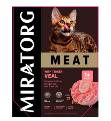 Miratorg MEAT with Tender Veal for All Breed Cat Dry Food
