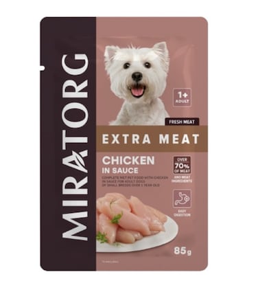 Miratorg EXTRA MEAT with Chicken in Sauce for Small Breed Dog Wet Food
