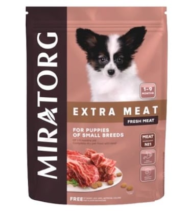 Miratorg EXTRA MEAT with Beef for Small Breed Puppy Dry Food
