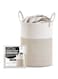 FLAIRBLISS Cotton Rope Woven Laundry Basket, 60L Dirty Clothes Rope Hamper, Laundry Hamper Basket for Blanket Storage, Large Baby Nursery Hamper for Laundry, Woven hamper for Bedroom (Tall)