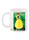 Cartoon Girl Printed Coffee Mug White/Green/Yellow