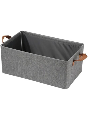 Doyelex Wardrobe Organizer for Clothes with Metal Frame 26 Litre Rectangle Storage Baskets for Clothing Fabric Storage Box with Handles Shelf Basket for Storage Clothes Pants Jeans Sweater