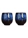 Of 2 Handmade Espresso Mugs Blue/Black 12*12*11cm