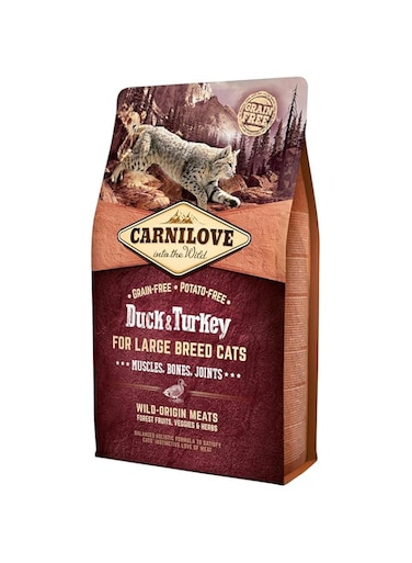 Carnilove Duck &amp; Turkey For Large Breed Adult Cats 2Kg