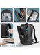 Mobcos Back Pack Black 8511 Waterproof Anti-Theft Laptop Backpack with USB Charging Port &ndash; Slim Business Travel Backpack for Men &amp; Women, Durable Oxford Material, Lightweight Work &amp; College Bag