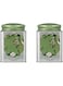 EXCEFORE Metal Container Tea Canister, 2 Pack Tea Tin Canister with Airtight Double Lids, Chinese Style Tea Caddy for Dry Food Coffee Sugar Storage Tea Containers, for Storage Tea Bags Coffee Sugar
