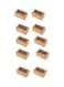 Pack Of 10 Paper Cupcake Box With Insert Display Window Brown/Clear 35.05x30.8x0.9cm