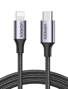 UGREEN Lightning Cable 1M [MFi Certified] 2.4A, iPhone Charger Cable USB C to Lightning Cord Power Delivery PD 20W, Compatible for iPhone 14/14 Pro/Plus/Pro Max, 6-13 All Series, iPad