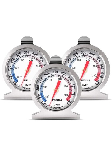 Thermometer 3 Pcs 50-300&Acirc;&deg;C/100-600&Acirc;&deg;F, Instant Read Stainless Steel Kitchen Cooking Thermometer