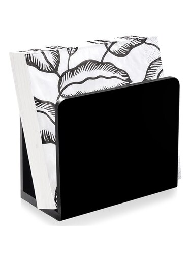 HBlife Napkin Holder, Black Dining Table Dispenser for Cocktail Tissue, Acrylic Containers for Organizing Kitchen Paper