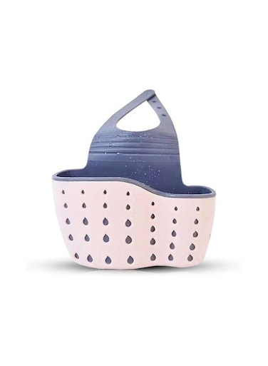 Kitchen Sink Shelf Organizer - Sink Caddy Soap And Sponge Holder Drying Rack (Pink)